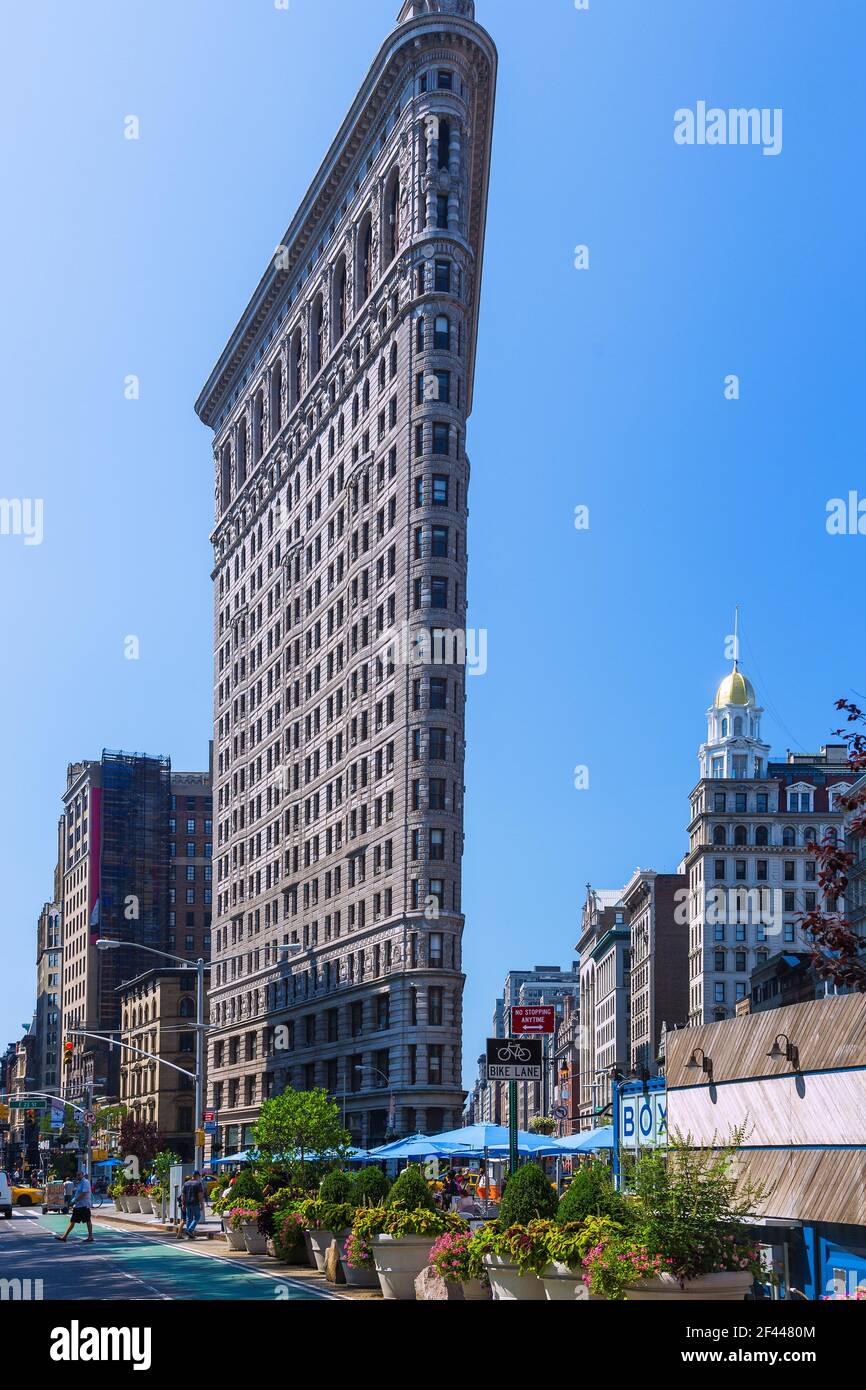 geography / travel, USA, New York, New York City, Manhattan, Flatiron Building, Additional-Rights-Clearance-Info-Not-Available Stock Photo