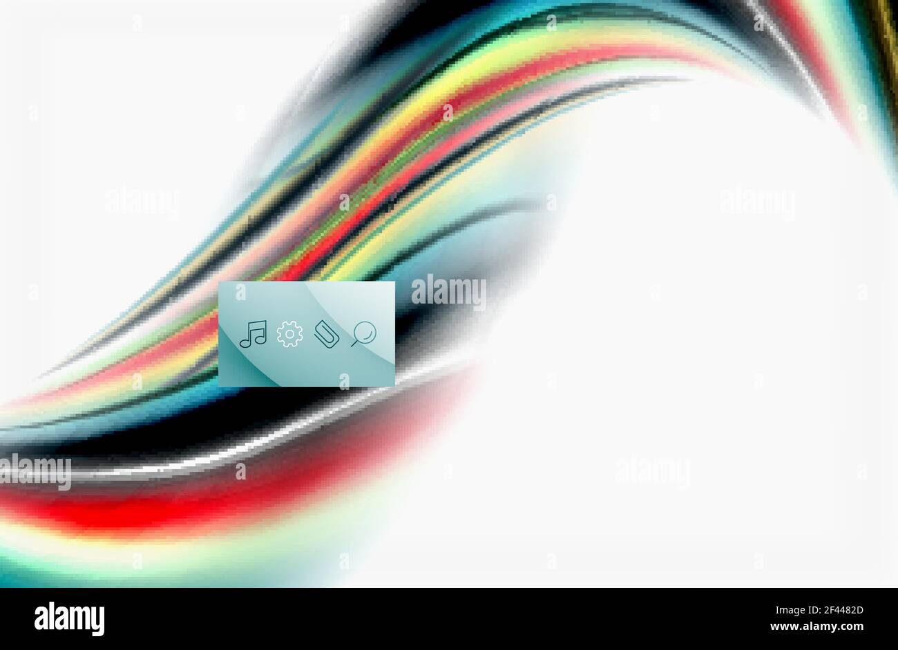 Rainbow color waves, vector blurred abstract background. Rainbow color ...