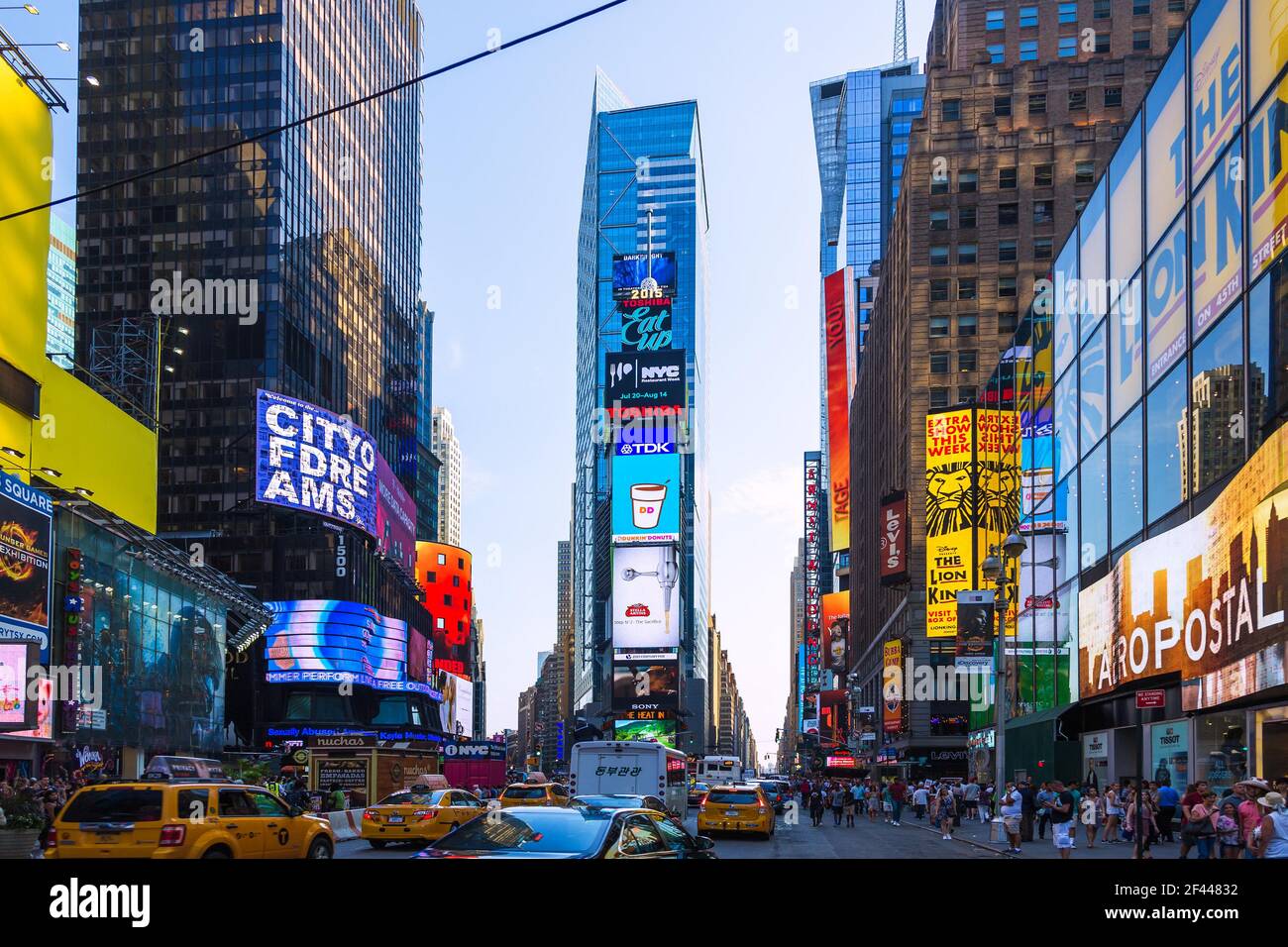 geography / travel, USA, New York, New York City, Manhattan, theatre / theater District, Times Square, Additional-Rights-Clearance-Info-Not-Available Stock Photo