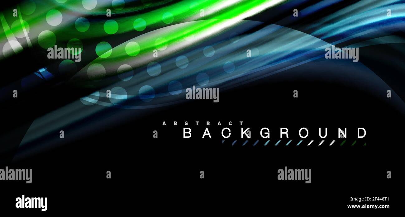 Multicolored wave lines on black background design. Multicolored wave lines on black background vector design Stock Vector