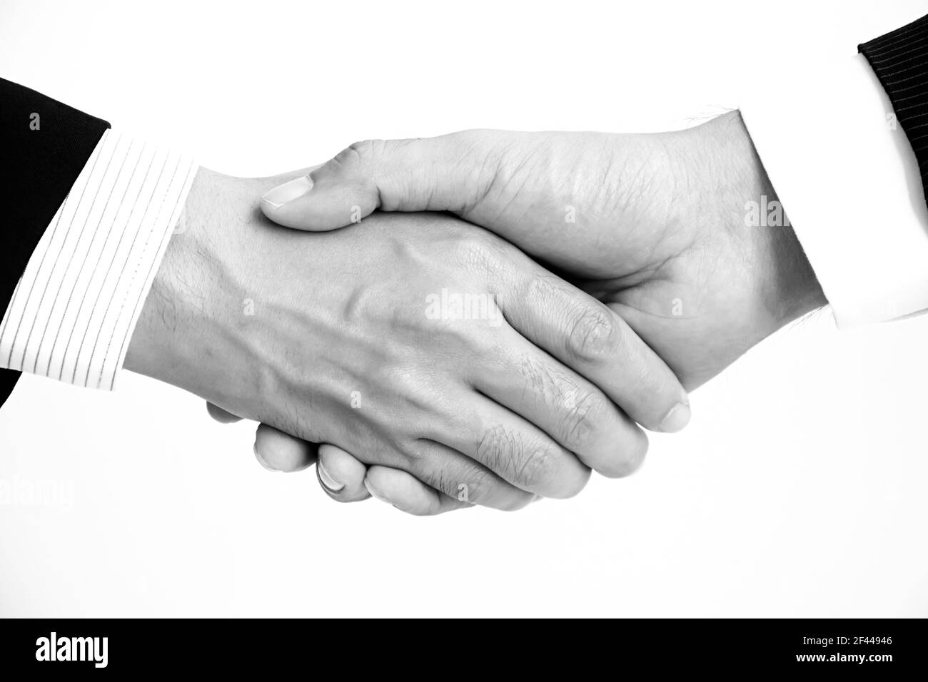 Handshake of businessmen - success, congratulation, greeting & business partner concepts Stock Photo