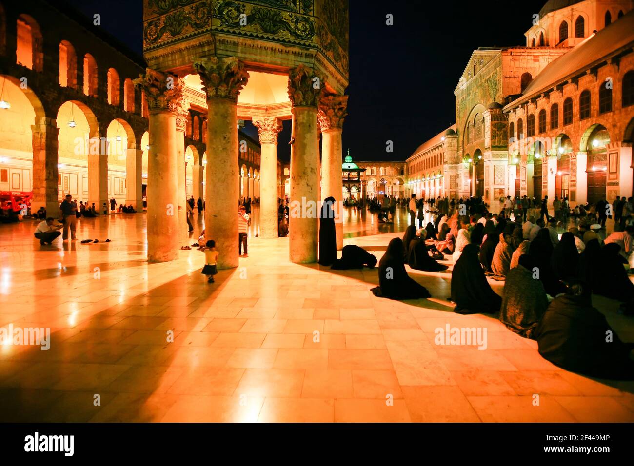 Damascus,Syria August 03,2010 Umayyad Mosque, southwestern part of