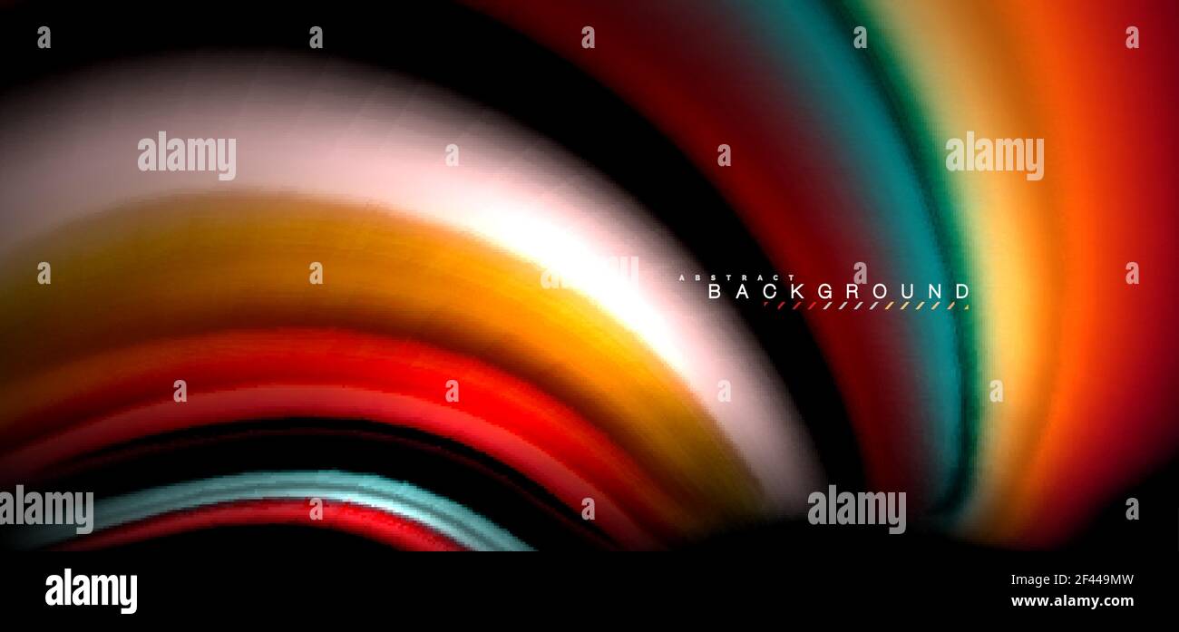 Multicolored wave lines on black background design. Multicolored wave lines on black background vector design Stock Vector