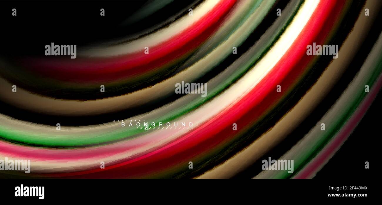 Multicolored wave lines on black background design. Multicolored wave lines on black background vector design Stock Vector