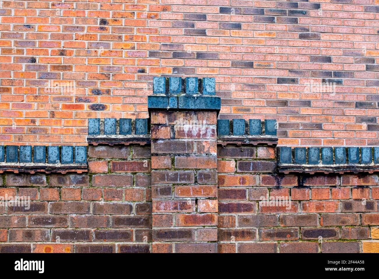 Detail of decorative boundery wall UK Stock Photo