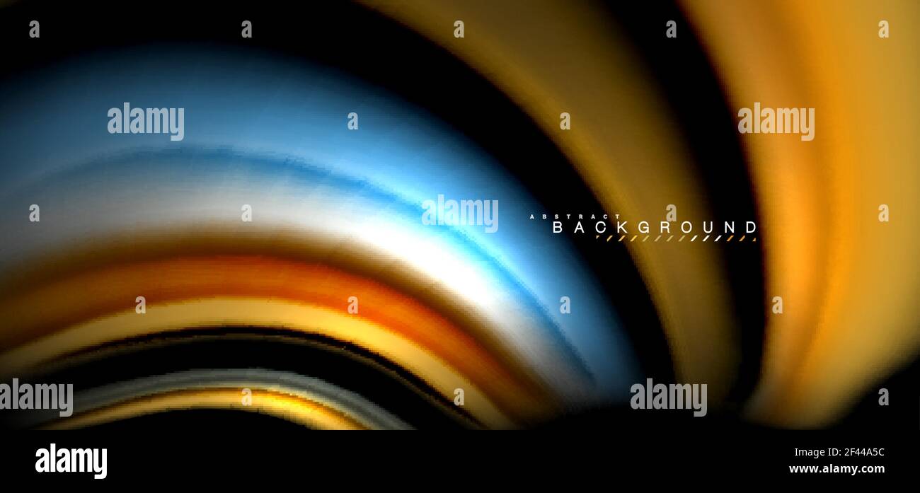 Multicolored wave lines on black background design. Multicolored wave lines on black background vector design Stock Vector