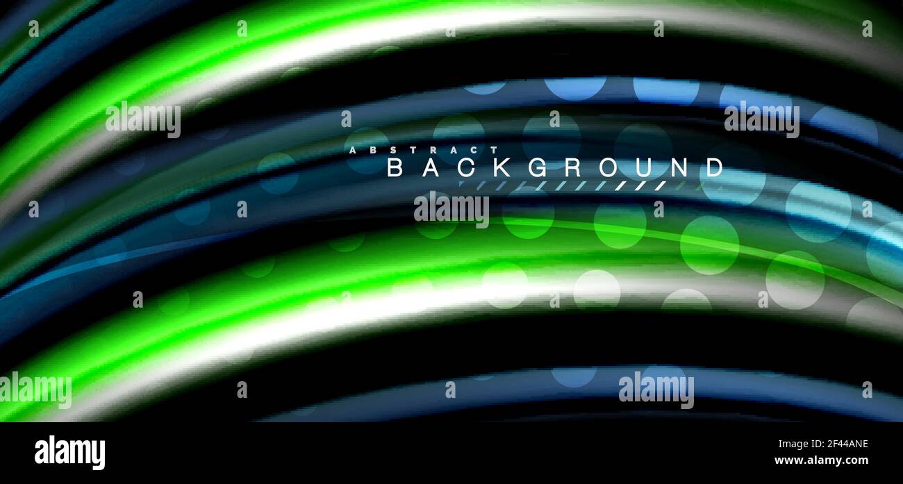 Multicolored wave lines on black background design. Multicolored wave lines on black background vector design Stock Vector