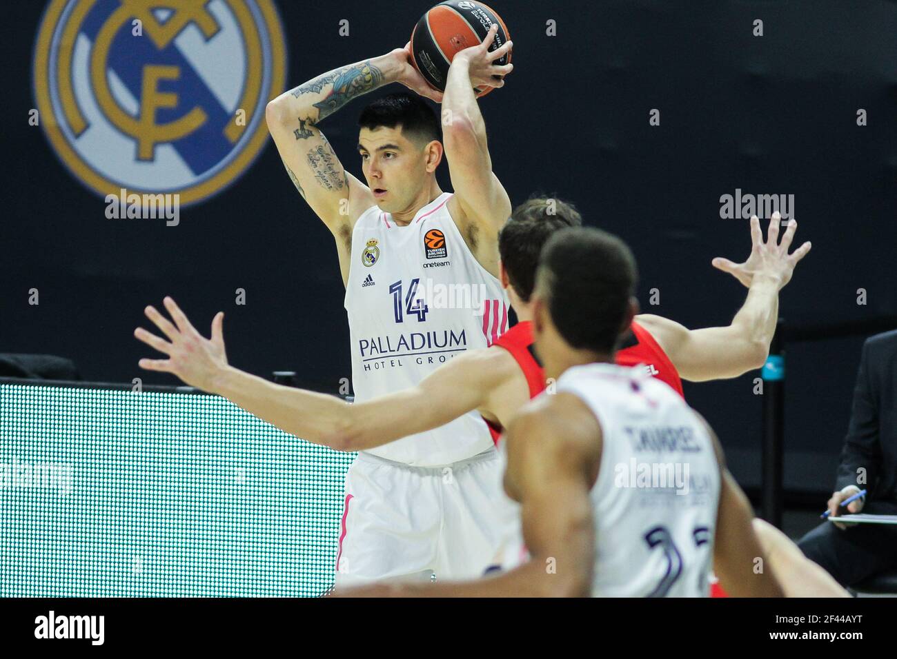 Gabriel Deck of Real Madrid during the Turkish Airlines EuroLeague basketball match between Real Madrid and CSKA Moscow on March 18, 2021 at Wizink Center stadium in Madrid, Spain - Photo Irina R Hipolito / Spain DPPI / DPPI / LiveMedia Stock Photo