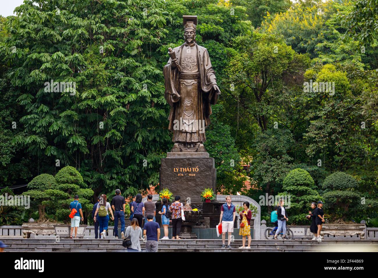 The Confucius Statue of Hanoi in Vietnam Stock Photo