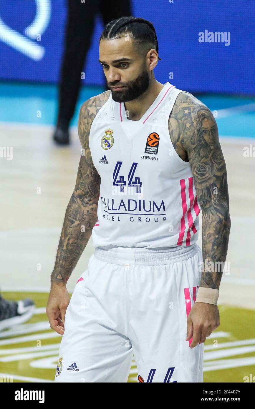 Jeffery Taylor of Real Madrid during the Turkish Airlines EuroLeague basketball match between Real Madrid and CSKA Moscow on March 18, 2021 at Wizink Center stadium in Madrid, Spain - Photo Irina R Hipolito / Spain DPPI / DPPI / LiveMedia Stock Photo