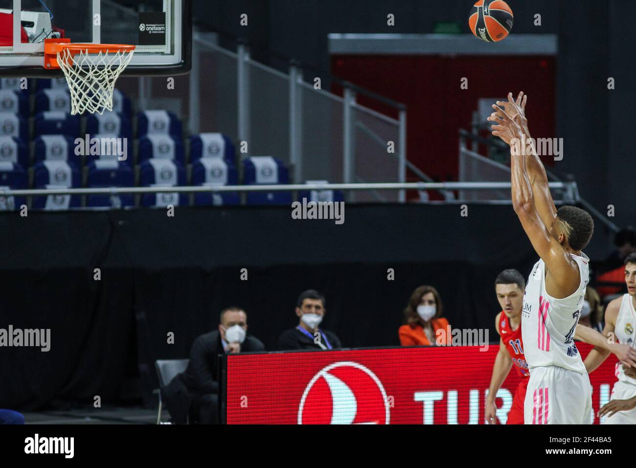 Walter Samuel Tavares da Veiga of Real Madrid during the Turkish Airlines EuroLeague basketball match between Real Madrid and CSKA Moscow on March 18, 2021 at Wizink Center stadium in Madrid, Spain - Photo Irina R Hipolito / Spain DPPI / DPPI / LiveMedia Stock Photo