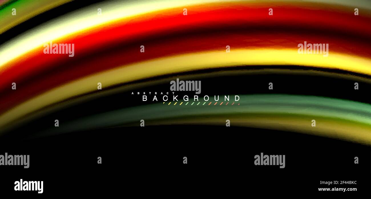 Multicolored wave lines on black background design. Multicolored wave lines on black background vector design Stock Vector