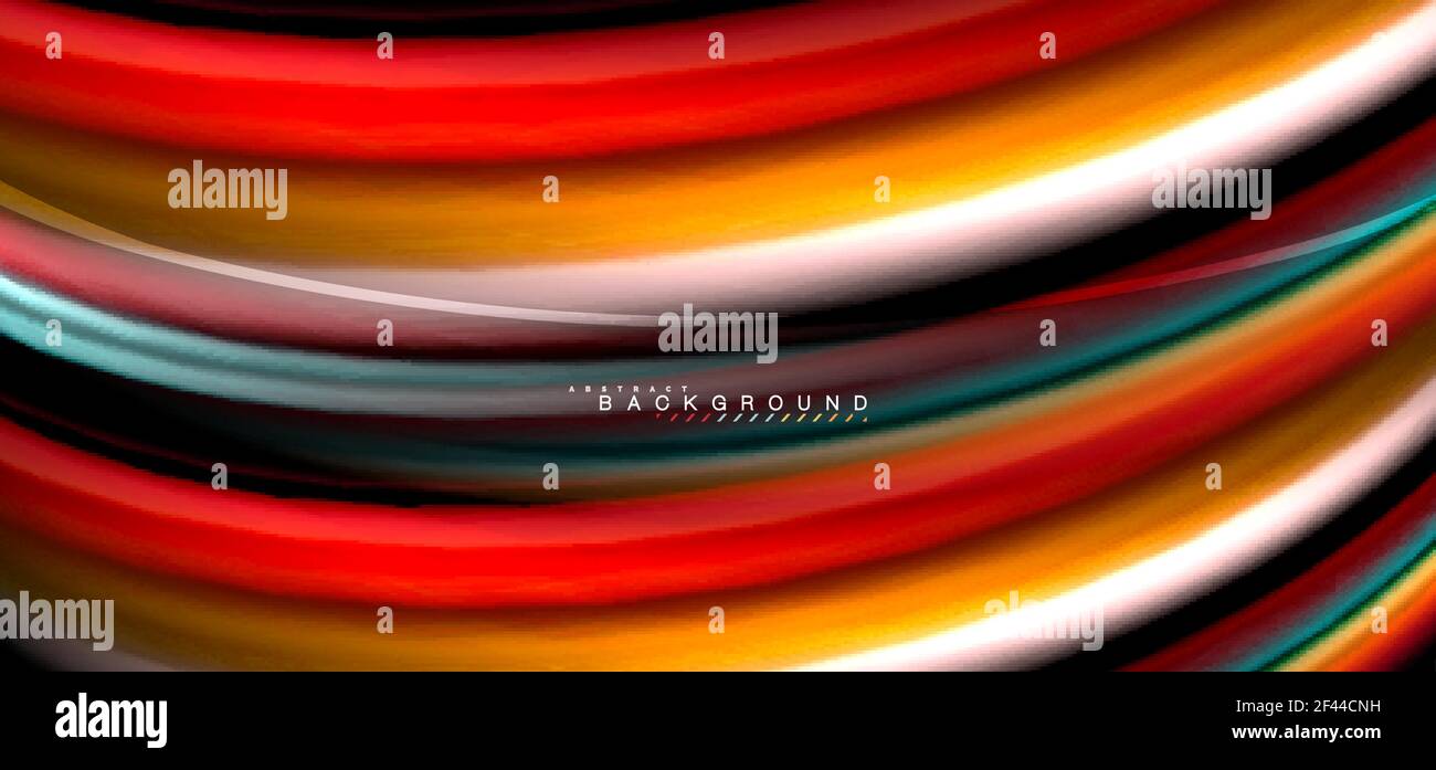 Multicolored wave lines on black background design. Multicolored wave lines on black background vector design Stock Vector