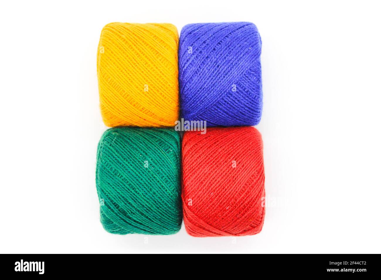 A picture of thread spools isolated on white background Stock Photo