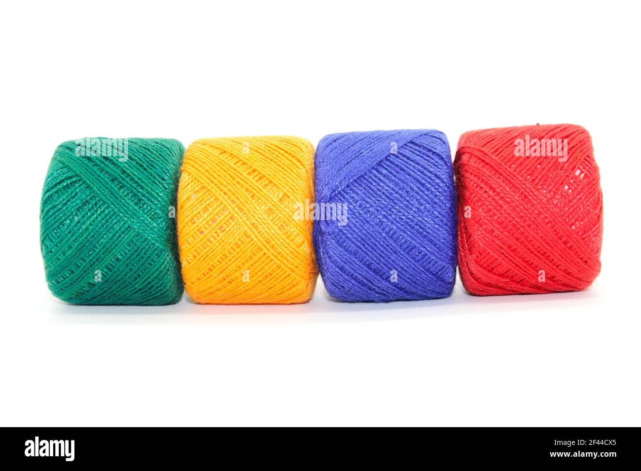 A picture of thread spools isolated on white background Stock Photo