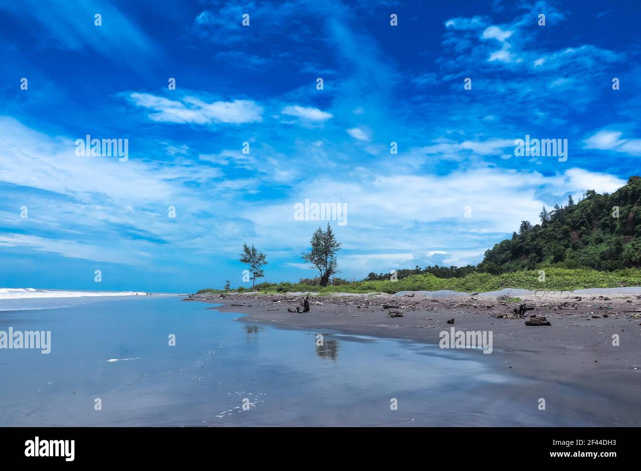 landscape photo of Inani Beach , cox's bazar . longest sea beach in the world . Stock Photo
