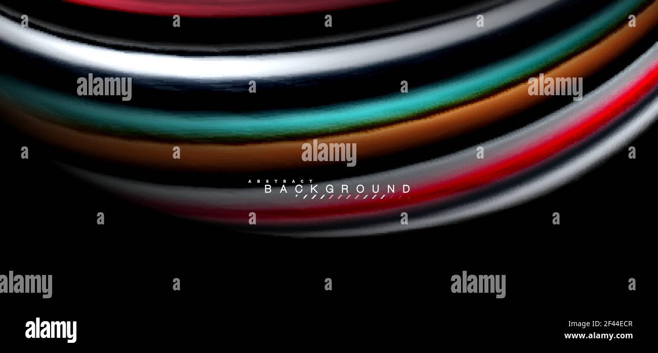 Multicolored wave lines on black background design. Multicolored wave lines on black background vector design Stock Vector