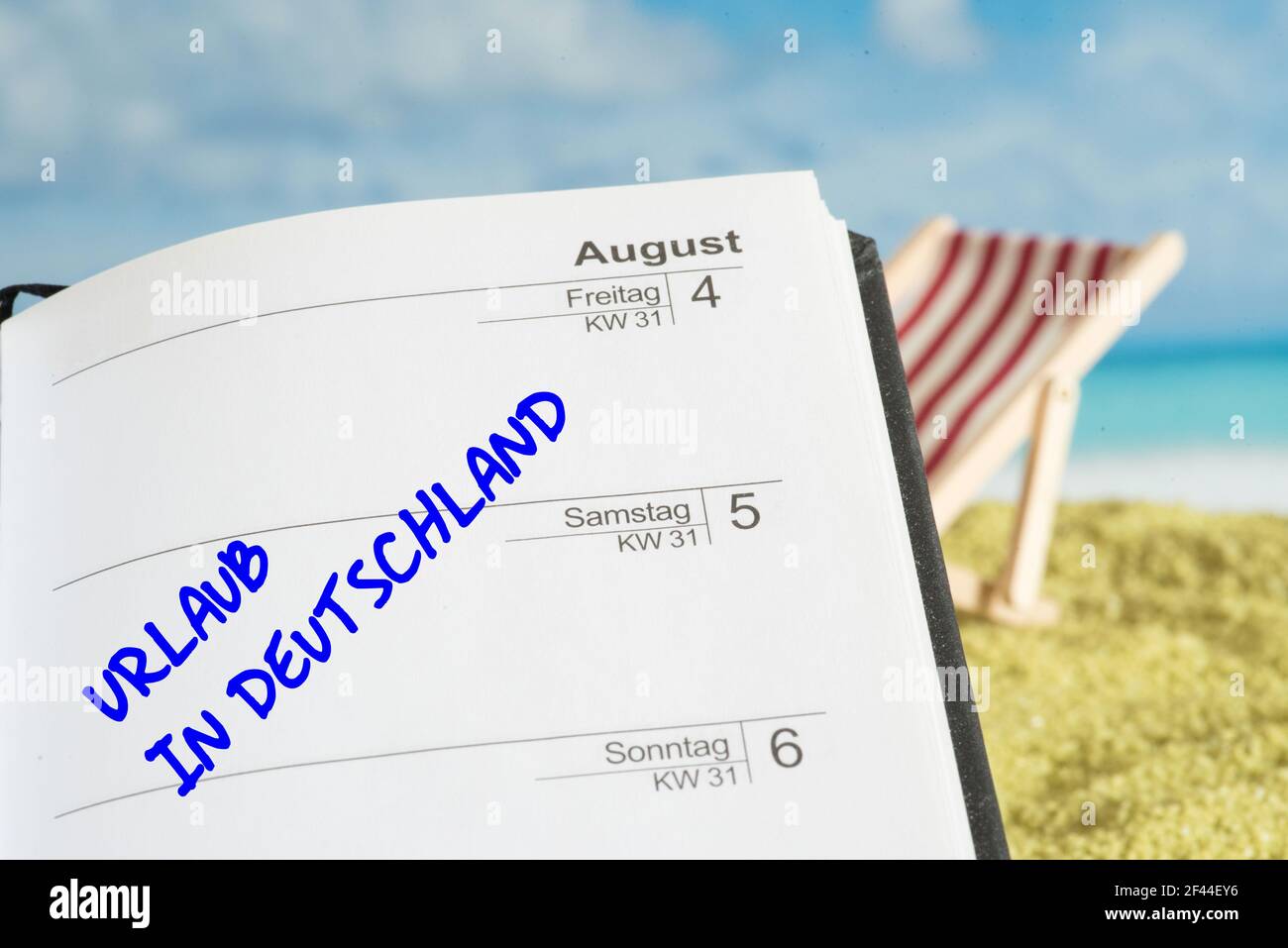 Beach and slogan vacation in Germany Stock Photo Alamy