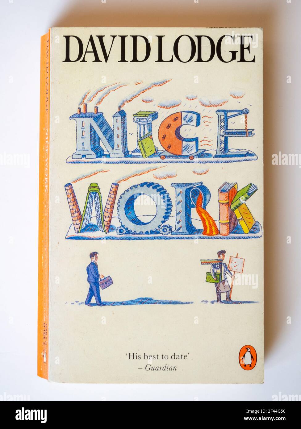 Photo of a paperback novel, Nice Work by David Lodge, published by Penguin Books, 1989 Stock Photo