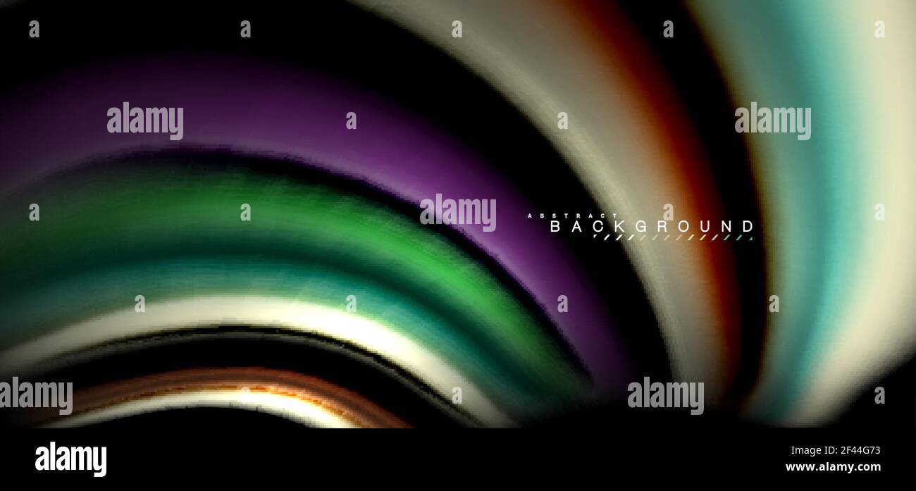 Multicolored wave lines on black background design. Multicolored wave lines on black background vector design Stock Vector