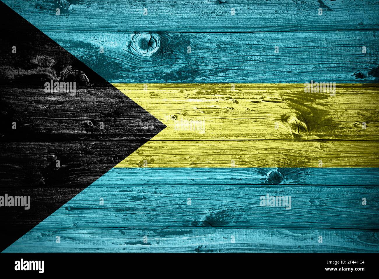 Bahamas flag on wooden planks background wood flag Stock Photo - Alamy