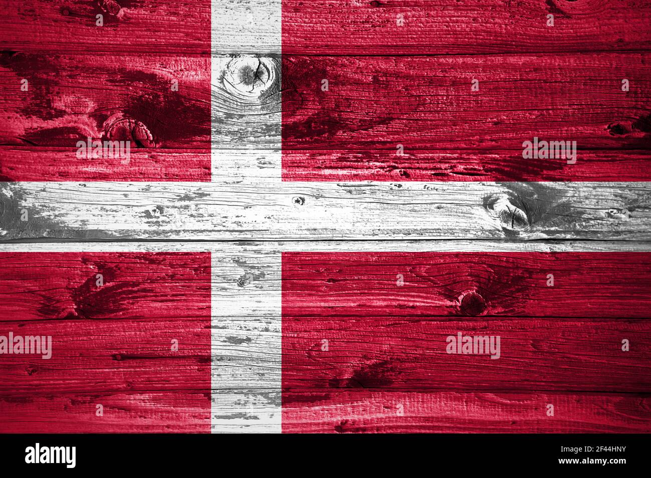 Denmark flag on wooden planks background wood flag Stock Photo - Alamy