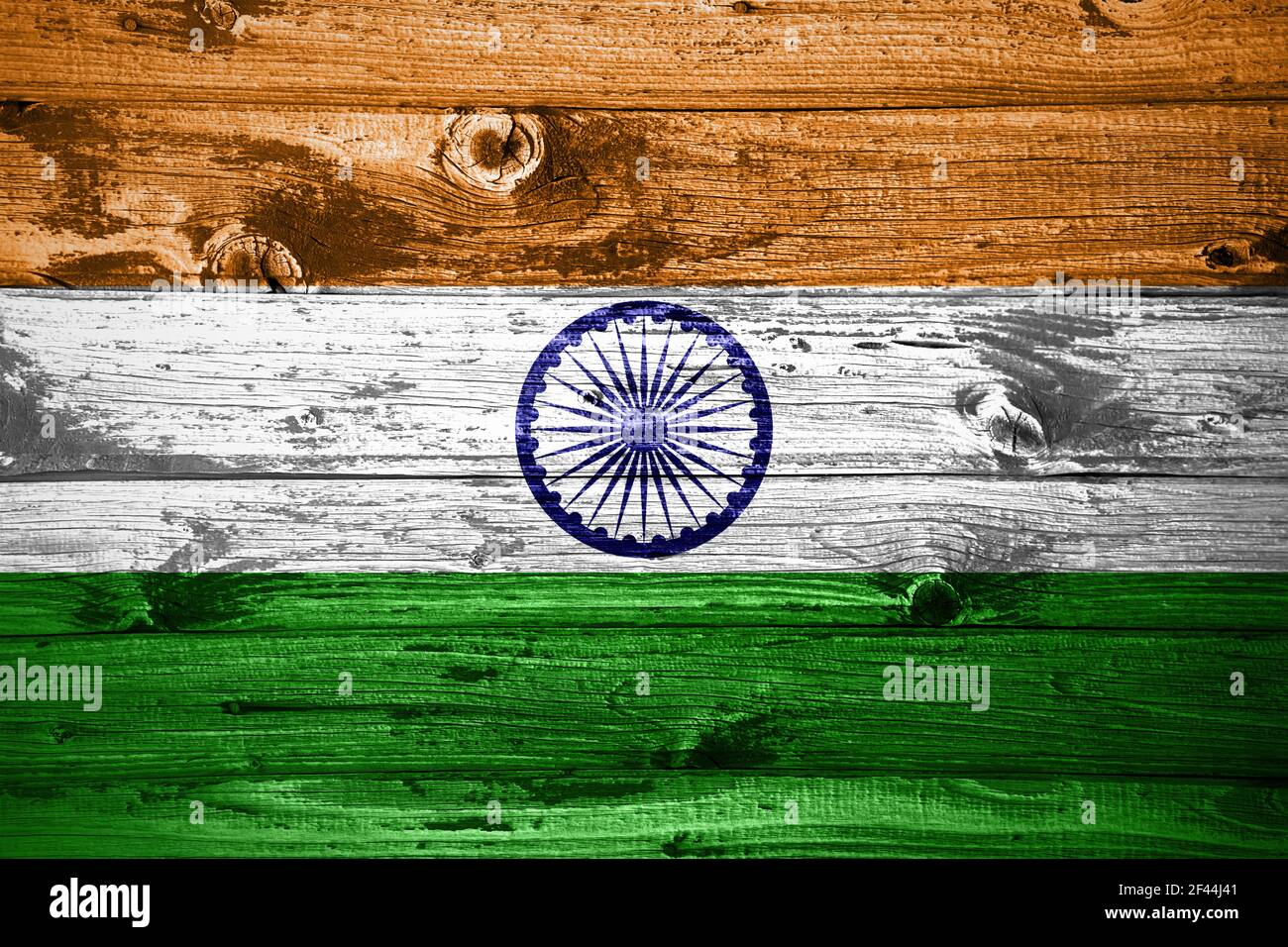 India flag on wooden planks background wood flag Stock Photo - Alamy