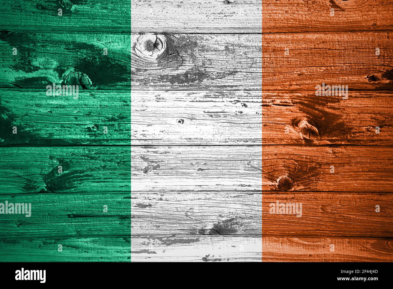 Ireland flag on wooden planks background wood flag Stock Photo - Alamy