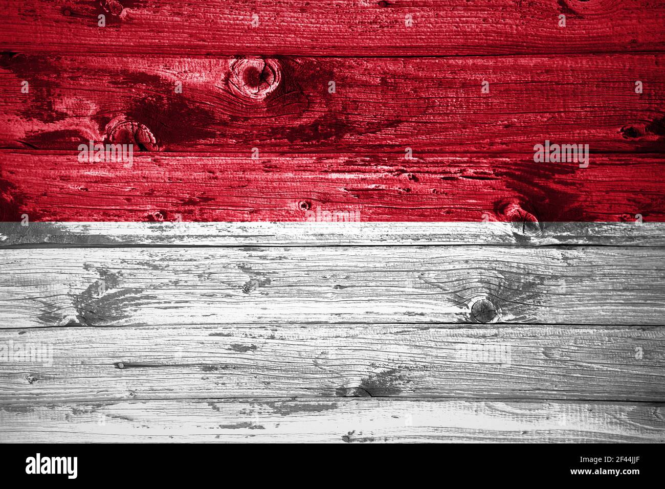 Monaco flag on wooden planks background wood flag Stock Photo - Alamy
