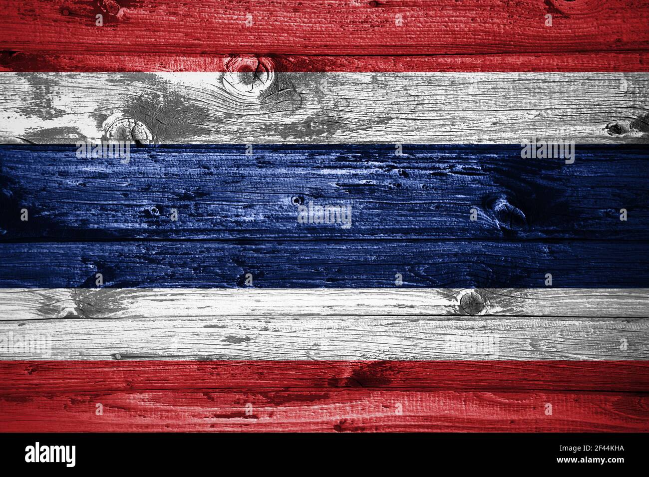 Thailand flag on wooden planks background wood flag Stock Photo - Alamy