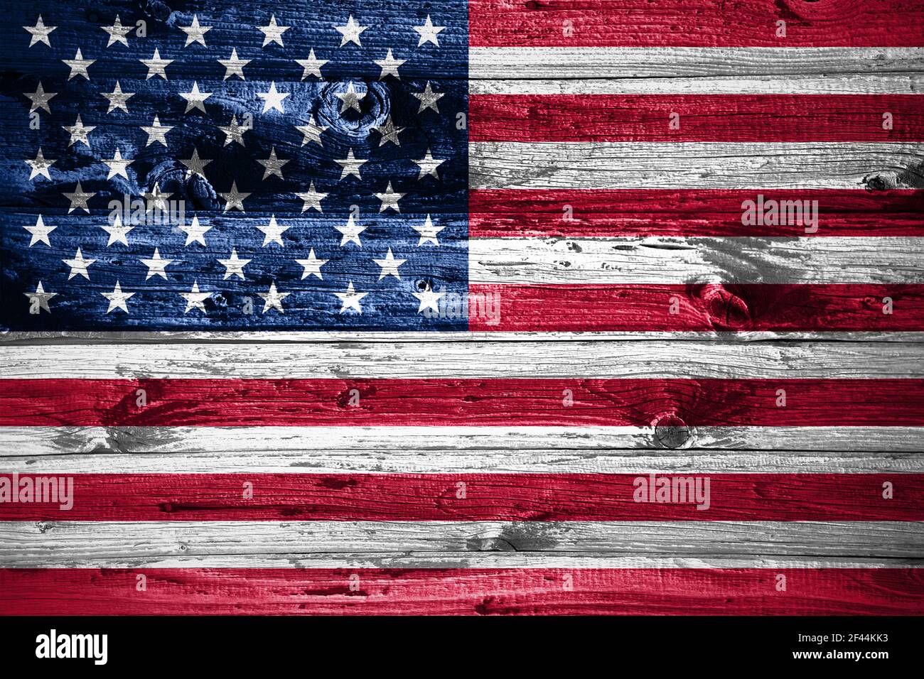 United States flag on wooden planks background wood flag Stock Photo ...