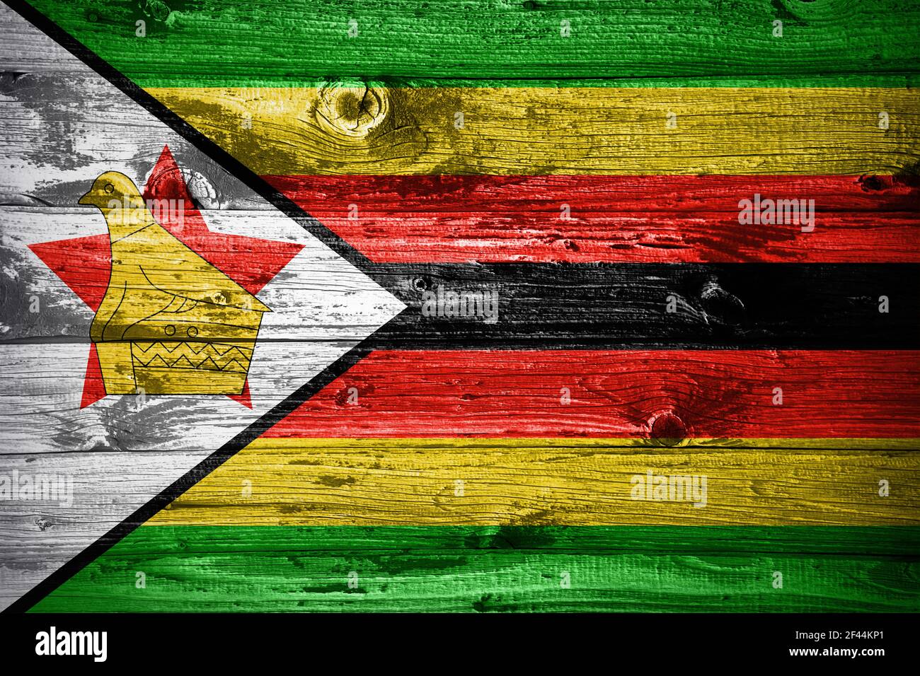 Zimbabwe flag on wooden planks background wood flag Stock Photo Alamy