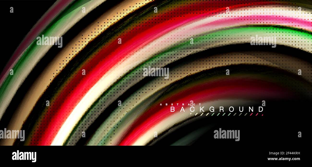 Multicolored wave lines on black background design. Multicolored wave lines on black background vector design Stock Vector