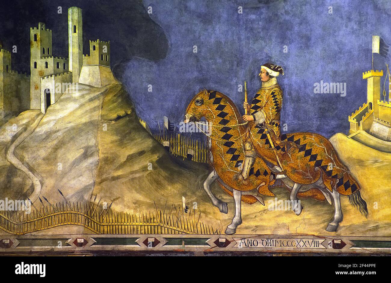 Italy Siena Ciìvic Museum Guidoriccio da Fogliano, captain of the