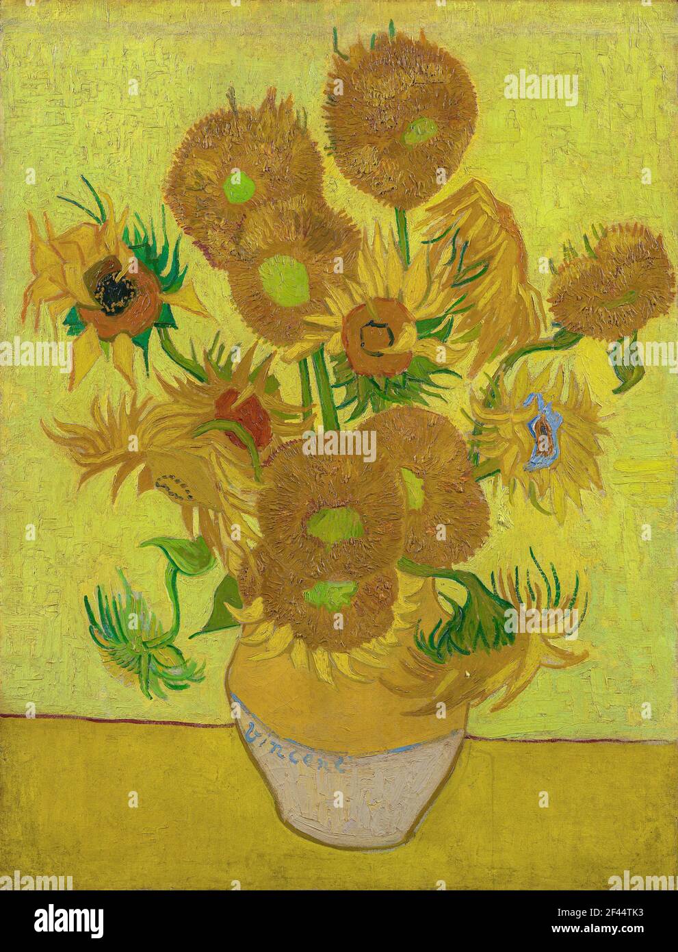 Vincent van Gogh, (1853-1890) The Sunflowers, 1889, oil on canvas. Van Gogh Museum, Amsterdam, Netherlands. Stock Photo