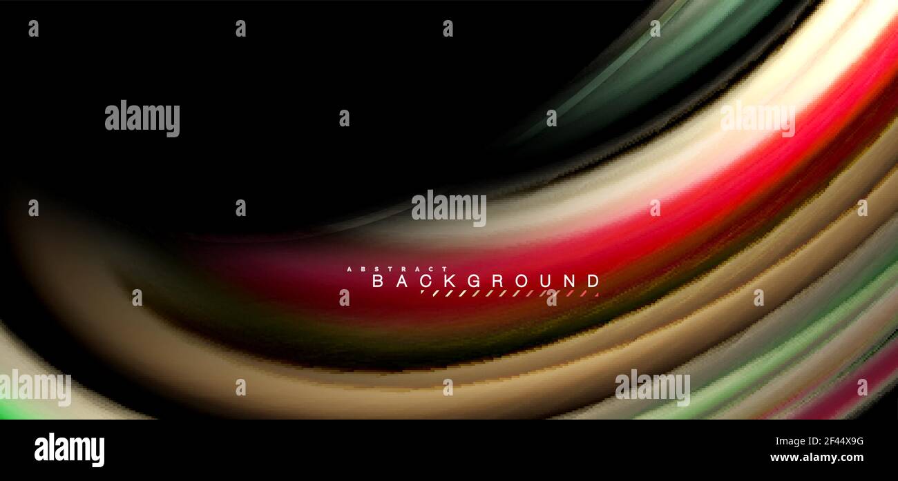 Multicolored wave lines on black background design. Multicolored wave lines on black background vector design Stock Vector