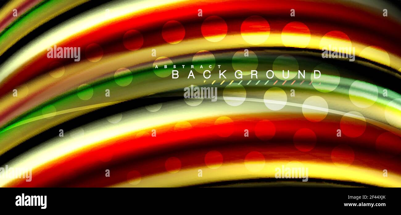 Multicolored wave lines on black background design. Multicolored wave lines on black background vector design Stock Vector