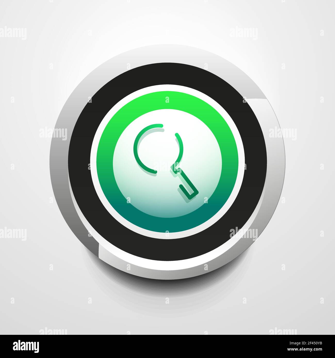 Search magnifyier web button, magnify icon. Modern magnifying glass