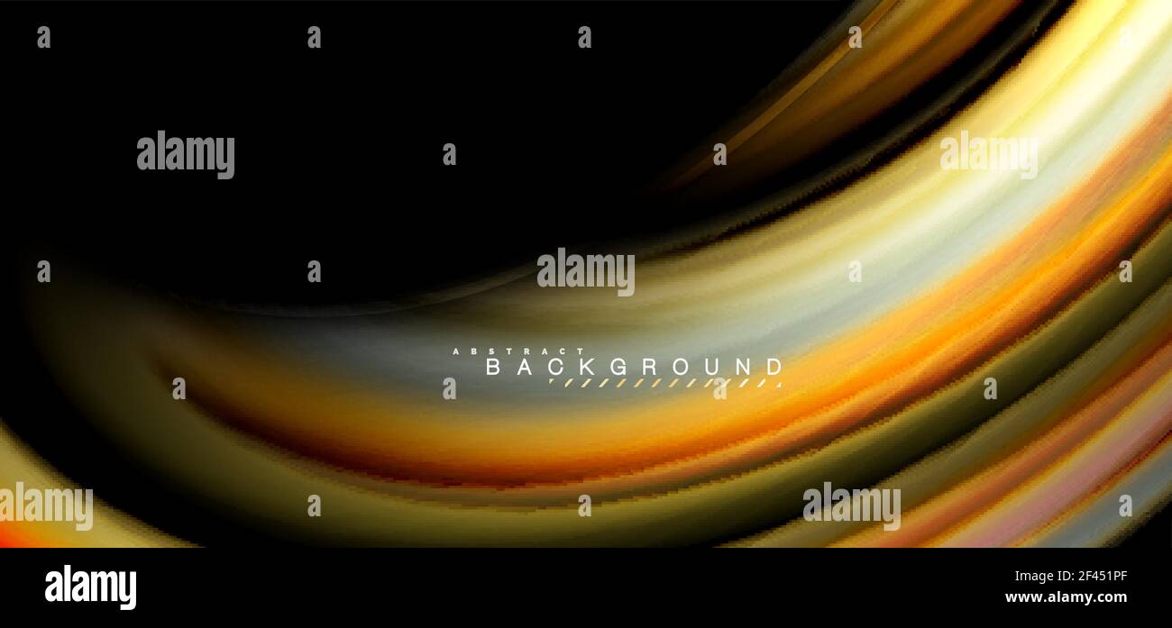 Multicolored wave lines on black background design. Multicolored wave lines on black background vector design Stock Vector