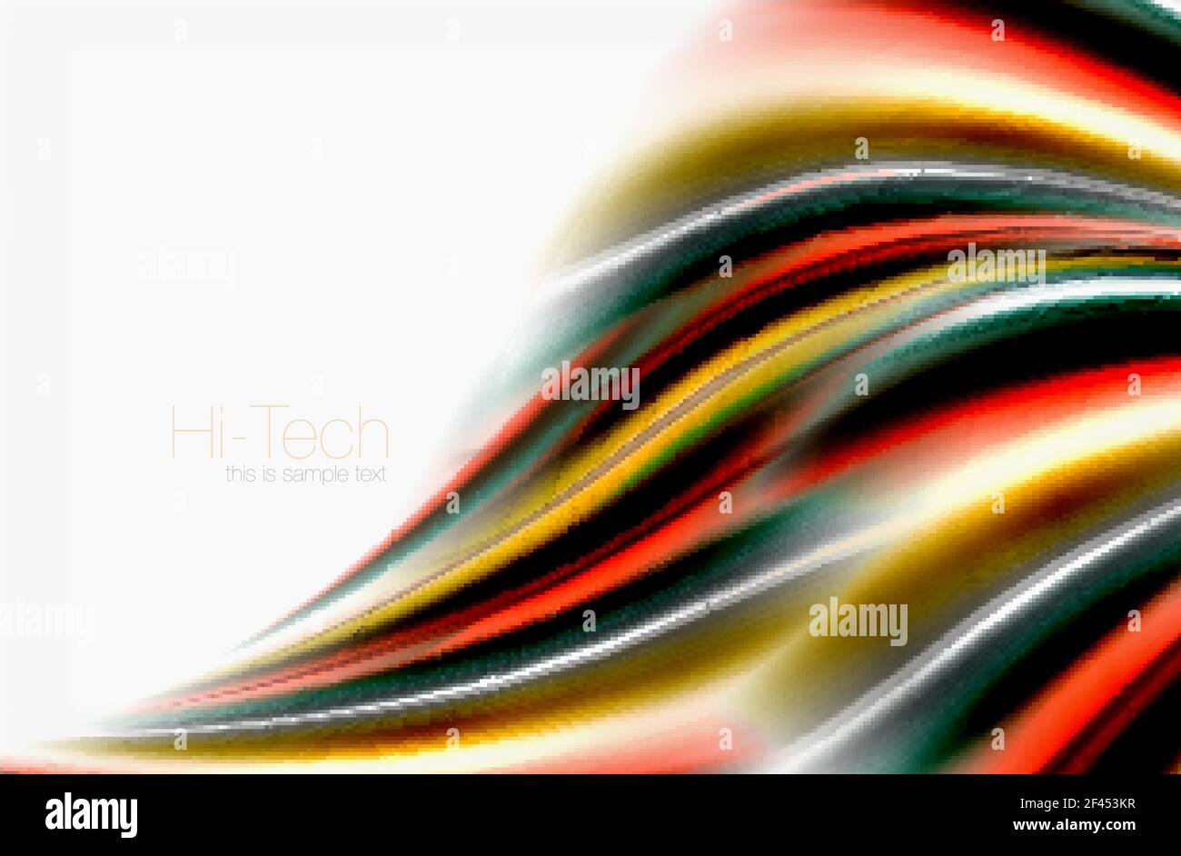 Rainbow color waves, vector blurred abstract background. Rainbow color ...