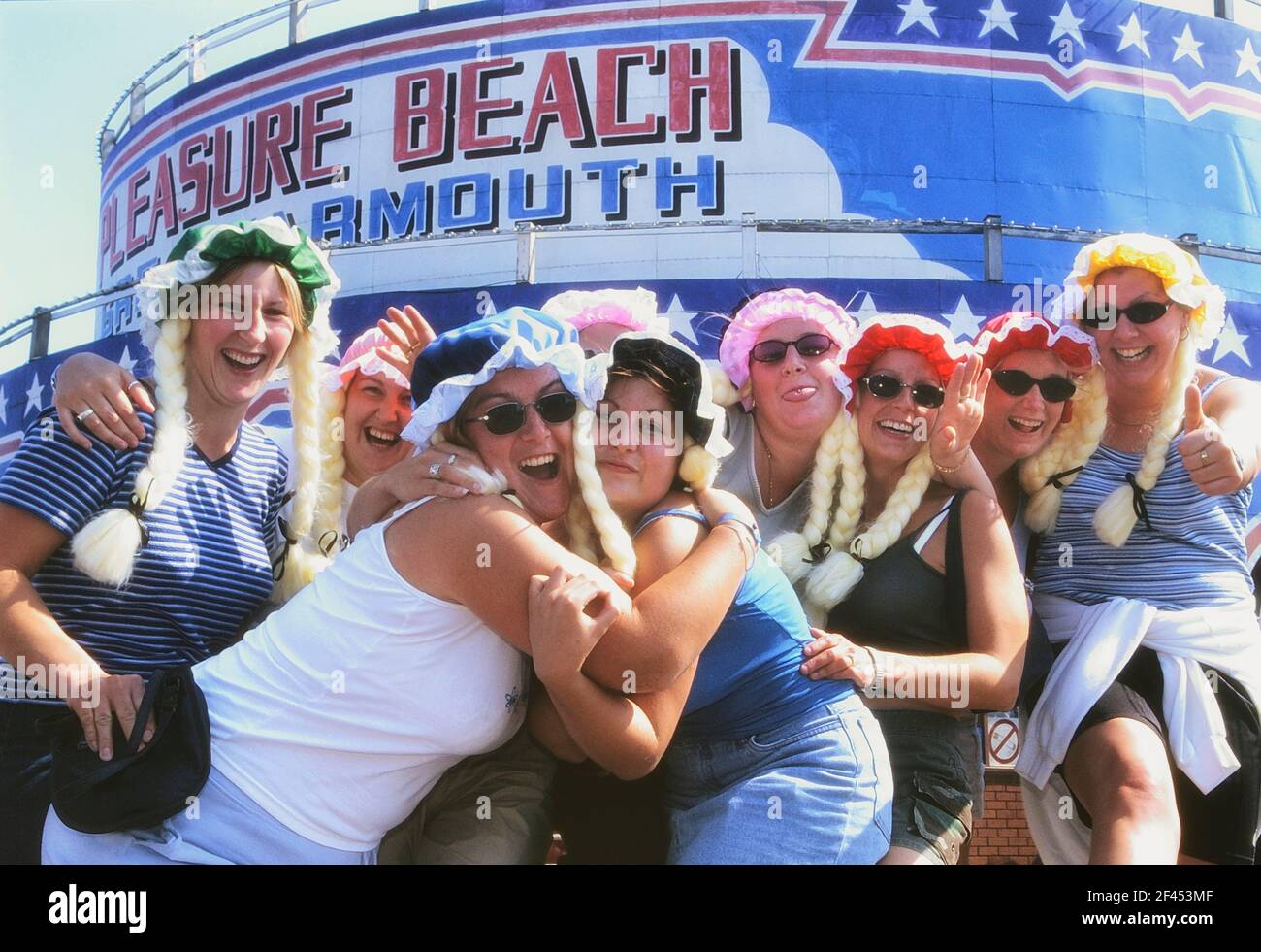 A group of happy women in fancy dress celebrating a Hen party, Pleasure