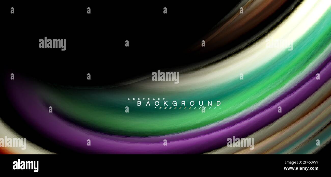 Multicolored wave lines on black background design. Multicolored wave lines on black background vector design Stock Vector