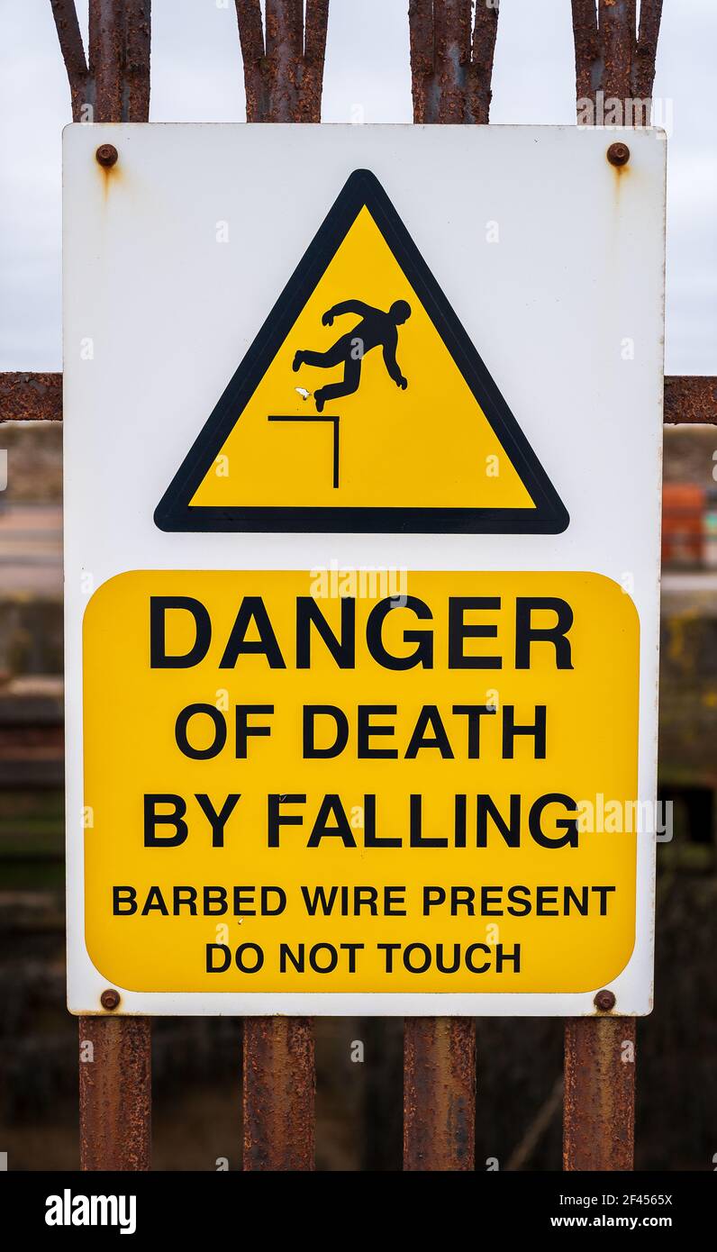 'Danger of Death' sign! Stock Photo