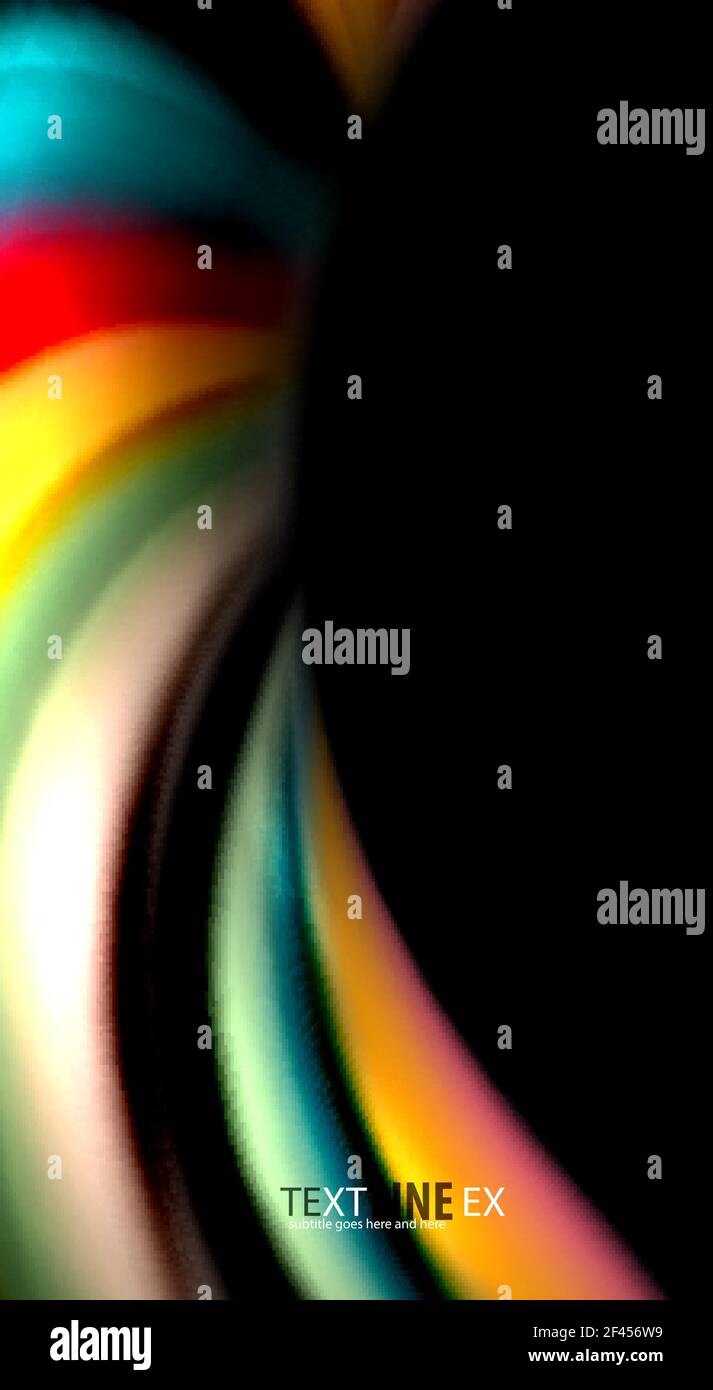 Blur color wave lines abstract background. Blur color wave lines ...