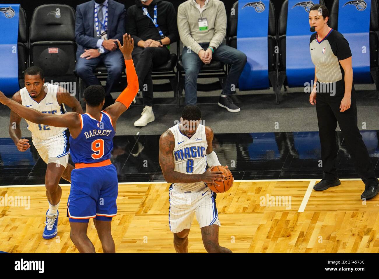 Orlando, Florida, USA, February 17, 2021, New York Knicks face Orlando ...