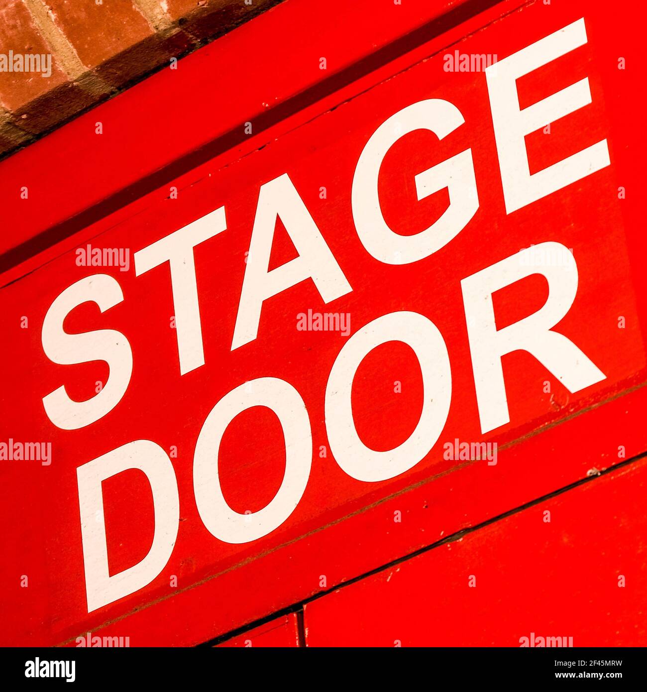 London UK, March 19 2021, Graphic Image Of A Closed Theatre Stage Door During Covid-19 Coronavirus Lockdown Stock Photo