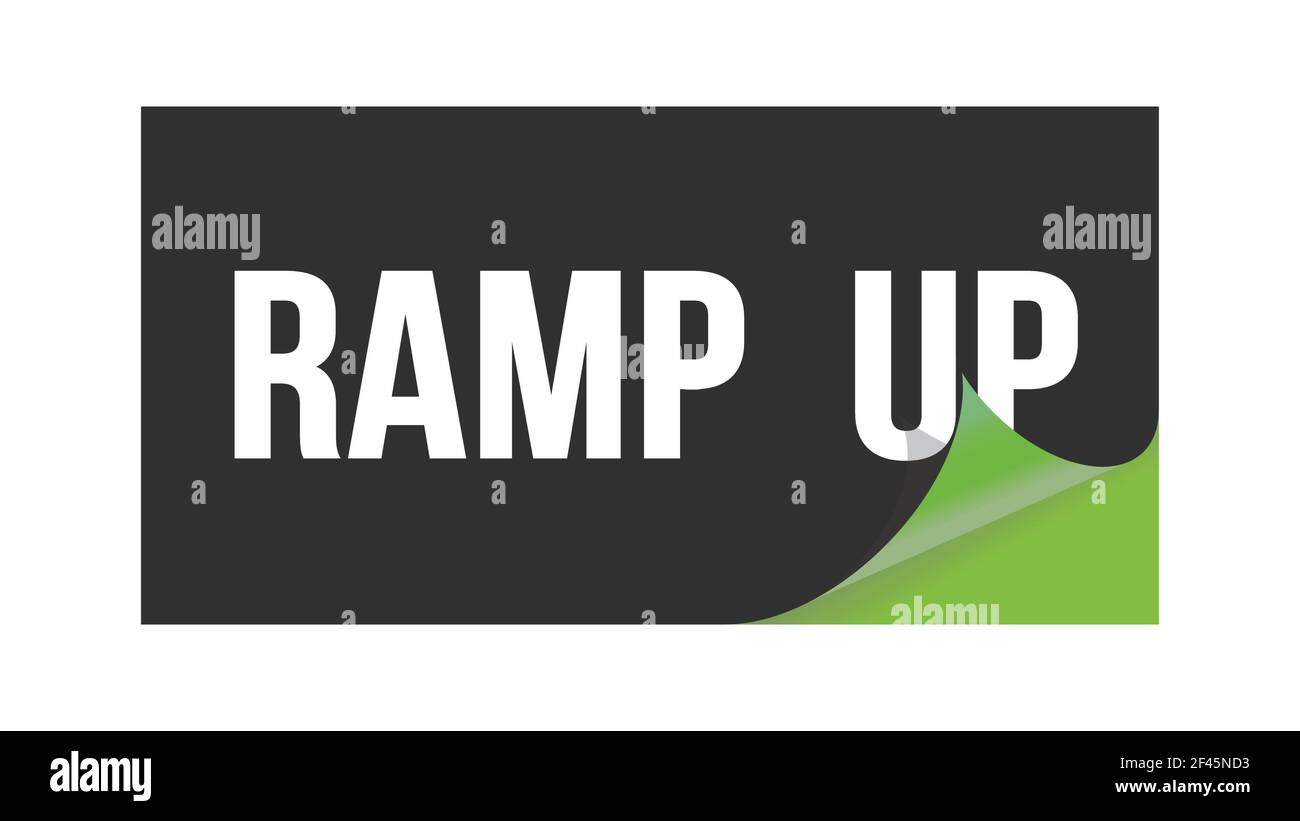 RAMP UP text written on black green sticker stamp Stock Photo Alamy