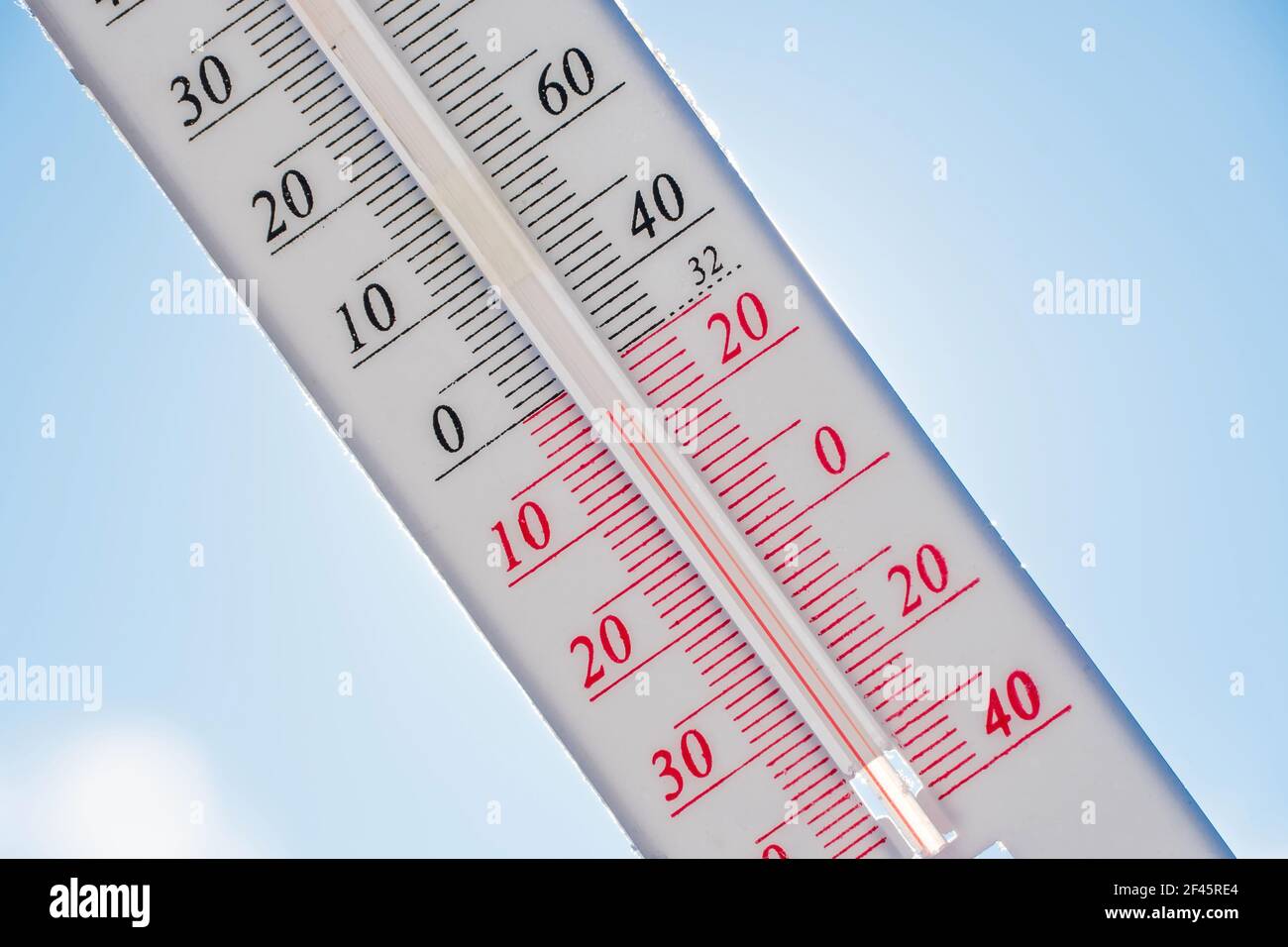 Thermometer thermostat instrument to measure air temperature Stock Photo -  Alamy