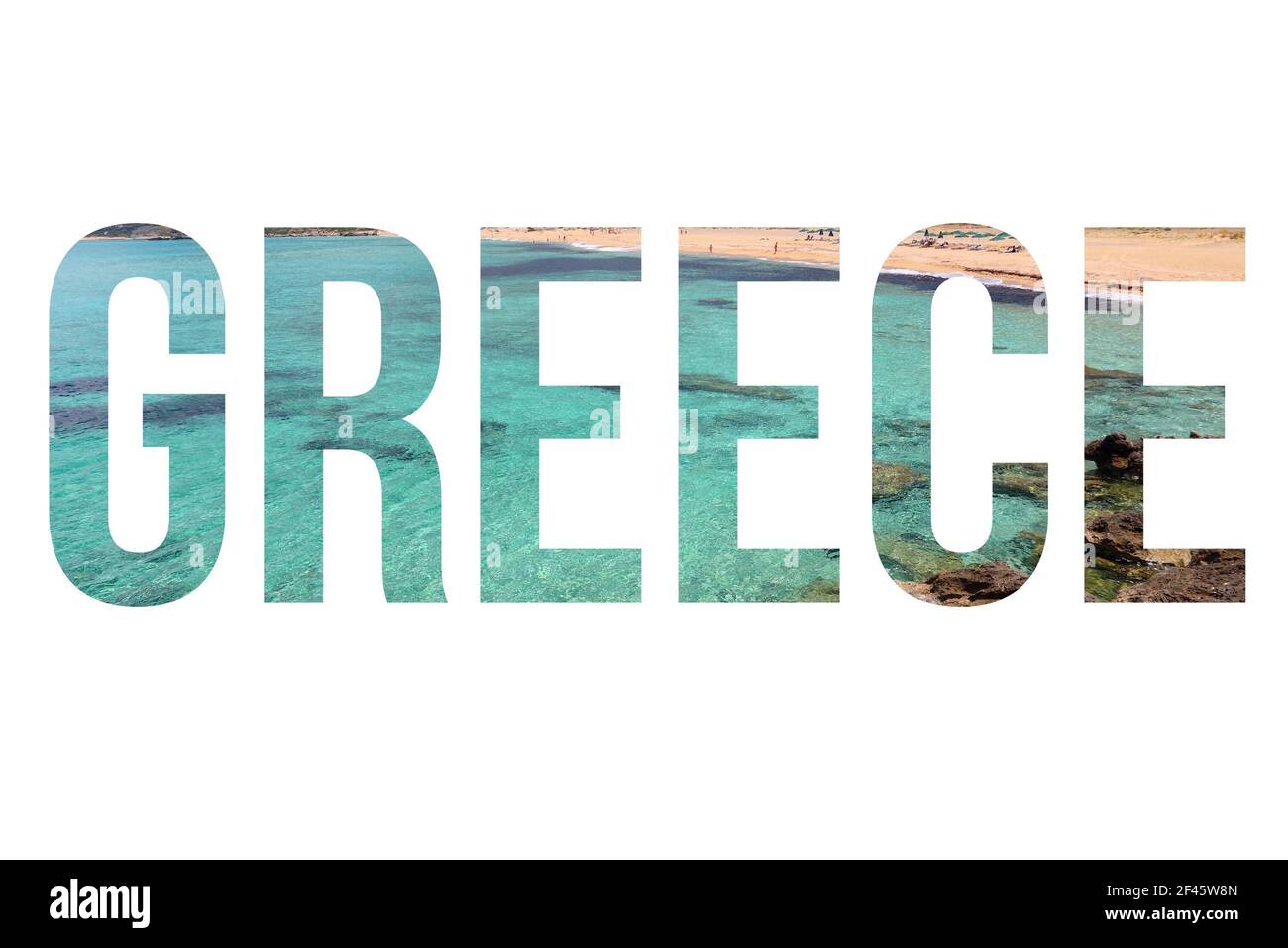 Greece sign country name with background travel photo Stock Photo Alamy