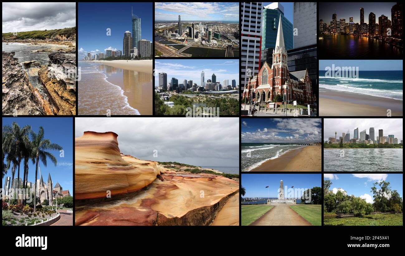 Australia travel photo collage - images collection with Sydney ...